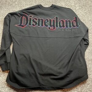 Disney Spirit Jersey Disneyland VIP Tours Shirt Womens XL Black Long Sleeve